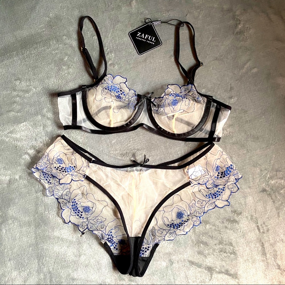 ✨Sexy floral two piece lingerie